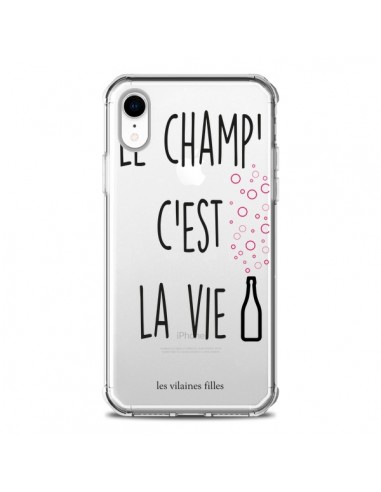 Coque iPhone XR Le Champ, c'est la Vie Transparente souple - Les Vilaines Filles