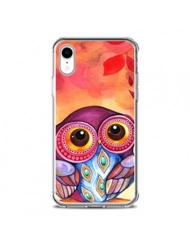 Coque iPhone XR Chouette Feuilles Automne - Annya Kai