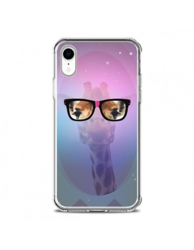 Coque iPhone XR Girafe Geek à Lunettes - Aurelie Scour