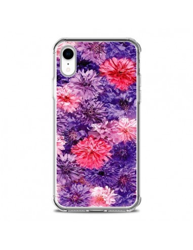Coque iPhone XR Fleurs Violettes Flower Storm - Asano Yamazaki
