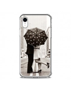 Coque iPhone XR Secret under Umbrella Amour Couple Love -...