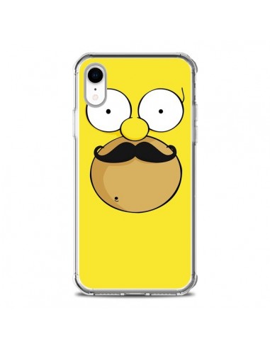 Coque iPhone XR Homer Movember Moustache Simpsons - Bertrand Carriere