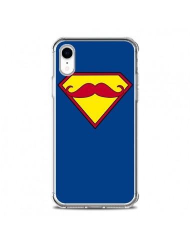 Coque iPhone XR Super Moustache Movember Superman - Bertrand Carriere