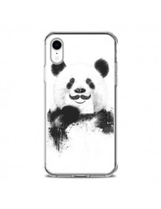 Coque iPhone XR Funny Panda Moustache Movember - Balazs...