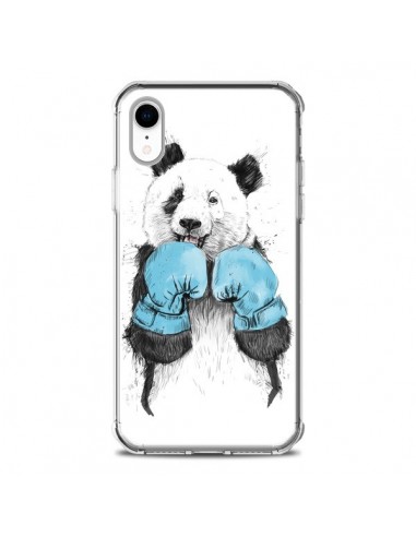 Coque iPhone XR Winner Panda Boxeur - Balazs Solti