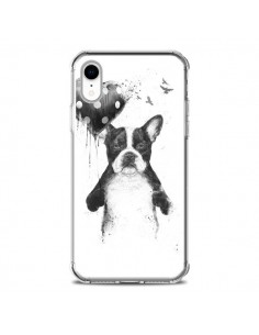 Coque iPhone XR Lover Bulldog Chien Dog My Heart Goes...