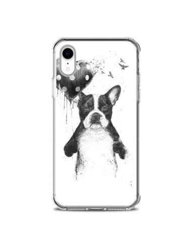 Coque iPhone XR Lover Bulldog Chien Dog My Heart Goes Boom - Balazs Solti