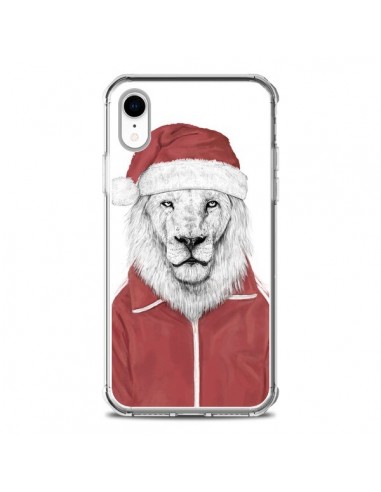 Coque iPhone XR Santa Lion Père Noel - Balazs Solti