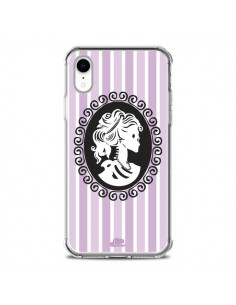 Coque iPhone XR Camée Squelette Rose et Bleue - Enilec