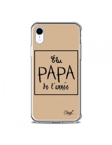 Coque iPhone XR Elu Papa de l'Année Beige - Chapo