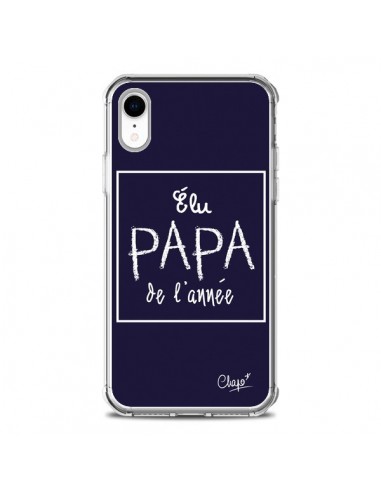 Coque iPhone XR Elu Papa de l'Année Bleu Marine - Chapo