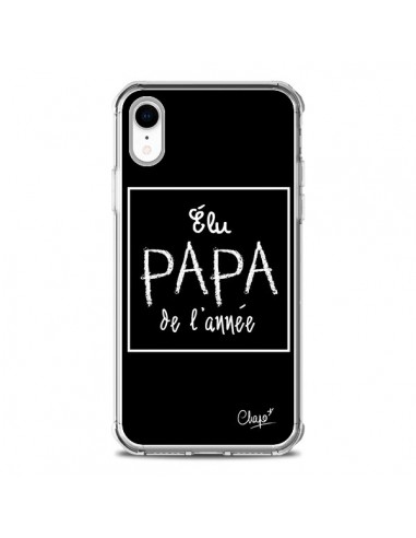 Coque iPhone XR Elu Papa de l'Année Noir - Chapo