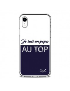 Coque iPhone XR Je suis un Papa au Top Bleu Marine - Chapo