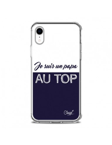 Coque iPhone XR Je suis un Papa au Top Bleu Marine - Chapo