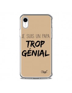 Coque iPhone XR Je suis un Papa trop Génial Beige - Chapo
