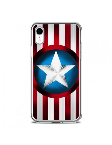 Coque iPhone XR Captain America Great Defender - Eleaxart