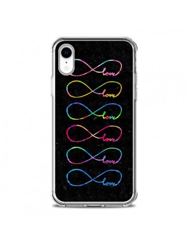 Coque iPhone XR Love Forever Infini Noir - Eleaxart