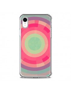 Coque iPhone XR Spirale de Couleurs Rose Vert - Eleaxart
