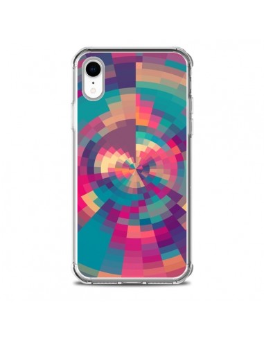 Coque iPhone XR Spirales de Couleurs Rose Violet - Eleaxart