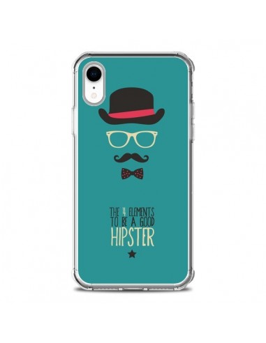 Coque iPhone XR Chapeau, Lunettes, Moustache, Noeud Papillon To Be a Good Hipster - Eleaxart
