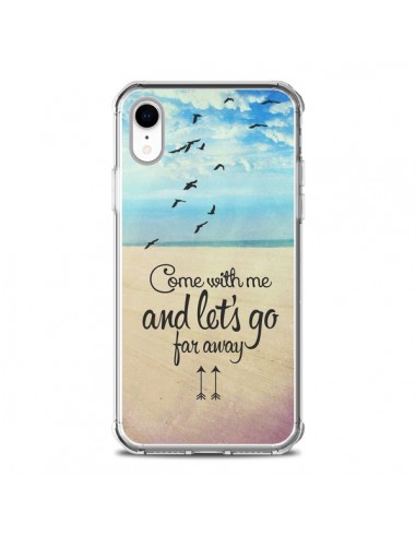 Coque iPhone XR Let's Go Far Away Beach Plage - Eleaxart