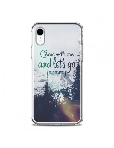 Coque iPhone XR Let's Go Far Away Snow Neige - Eleaxart