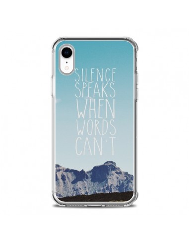 Coque iPhone XR Silence speaks when words can't paysage - Eleaxart