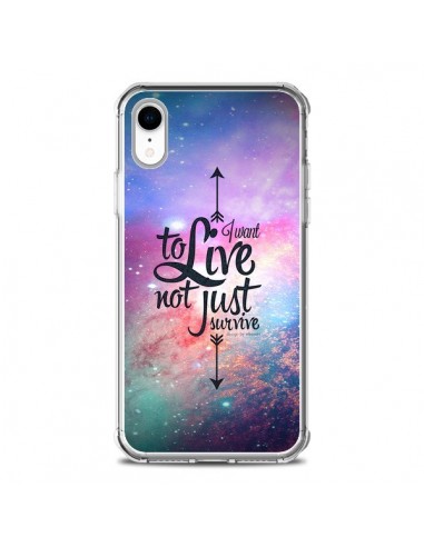 Coque iPhone XR I want to live Je veux vivre - Eleaxart