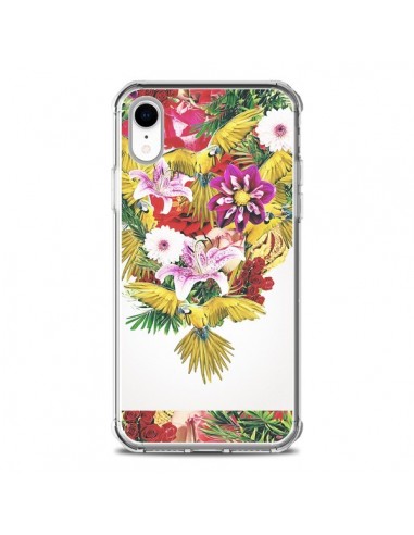 Coque iPhone XR Parrot Floral Perroquet Fleurs - Eleaxart