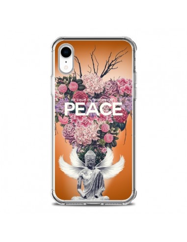 Coque iPhone XR Peace Fleurs Buddha - Eleaxart