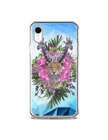 Coque iPhone XR Girafes Lion Tigre Jungle - Eleaxart