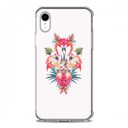 Coque iPhone XR Tropicales Flamingos Tropical Flamant...
