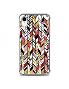 Coque iPhone XR Graphic Azteque Rouge Orange - Léa Clément