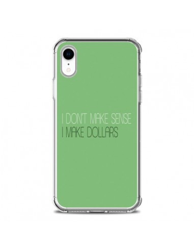 Coque iPhone XR I don't make sense, I make Dollars, vert - Shop Gasoline