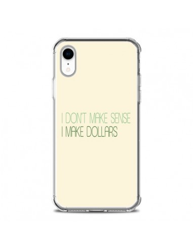 Coque iPhone XR I don't make sense, I make Dollars, beige - Shop Gasoline