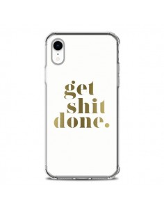 Coque iPhone XR Get Shit Done Doré - Shop Gasoline