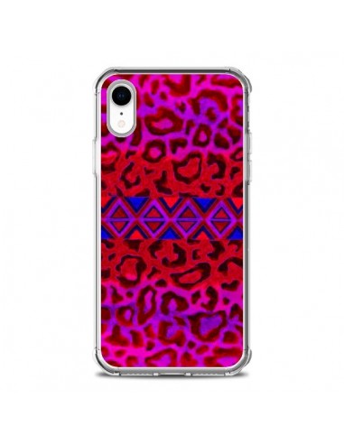 Coque iPhone XR Tribal Leopard Rouge - Ebi Emporium