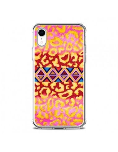 Coque iPhone XR Tribal Leopard Rose - Ebi Emporium