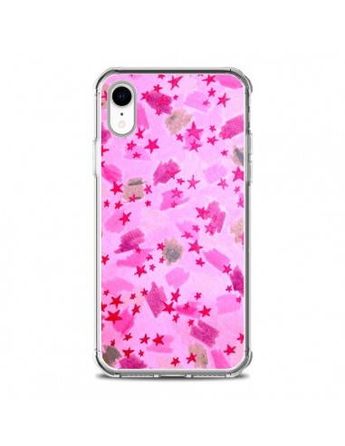 Coque iPhone XR Stars Etoiles Roses - Ebi Emporium