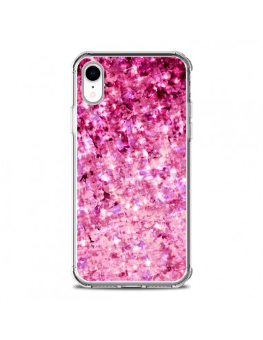 Coque iPhone XR Romance Me Paillettes Roses - Ebi Emporium