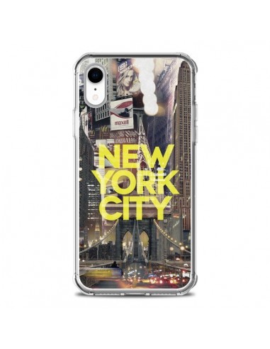 Coque iPhone XR New York City Jaune - Javier Martinez