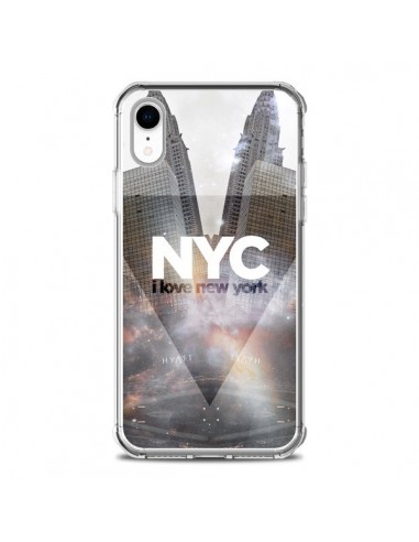 Coque iPhone XR I Love New York City Gris - Javier Martinez