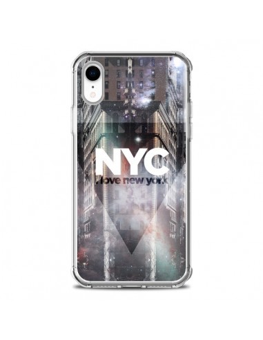 Coque iPhone XR I Love New York City Violet - Javier Martinez