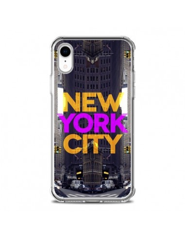 Coque iPhone XR New York City Orange Violet - Javier Martinez
