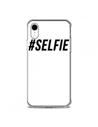 Coque iPhone XR Hashtag Selfie Noir Vertical - Jonathan Perez