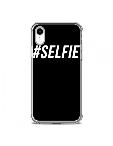 Coque iPhone XR Hashtag Selfie Blanc Vertical - Jonathan Perez