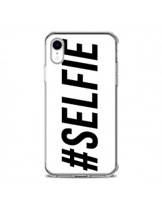 Coque iPhone XR Hashtag Selfie Blanc Horizontal -...