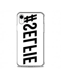 Coque iPhone XR Hashtag Selfie Noir Inversé Horizontal -...