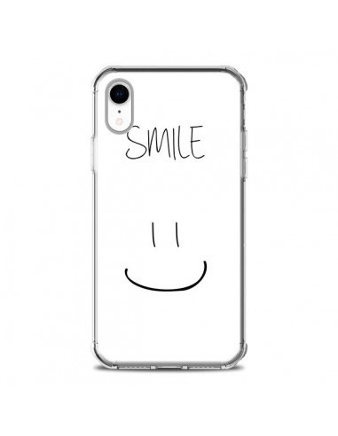 Coque iPhone XR Smile Souriez en Blanc - Jonathan Perez