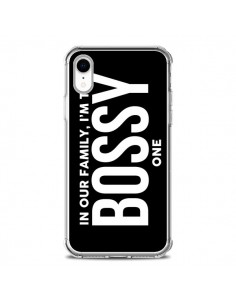 Coque iPhone XR In our family i'm the Bossy one -...